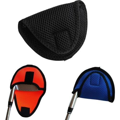 Lightweight Mallet Putter Head Cover Golf Headcover Protector Bag with Fastening Tape Golf Clubs Accessories Golfer Equipment