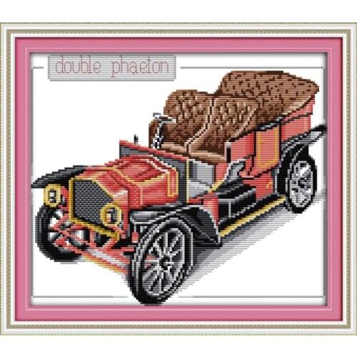Joy Sunday Bubble Car Counted Cross Stitch Kits11&14CT DIY Cross Stitch Embroidery Needlework for Home Decor Handmade Gift