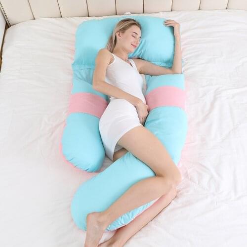 New U-shaped Maternity Pillow Waist Protection Side Pillow Prop Belly Pillow Side-lying Multifunctional Sleeping Pad and Pillow
