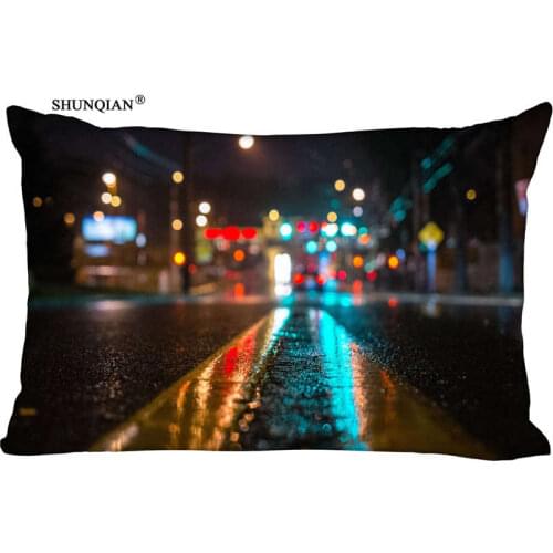 New Blurry City Night Pillow Case Custom Wedding Pillowcase Cover Cases Gift Zippered Rectangle Pillow Case