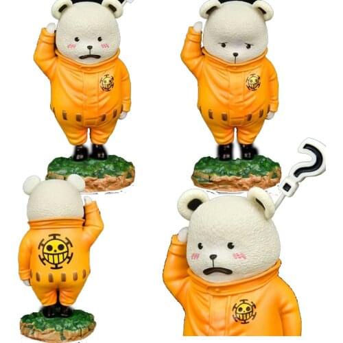 One Piece Bepo Action Figure Anime Question Mark 2PCS Head Collectible Model Toys Doll 8.5cm