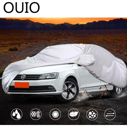 OUIO Sedan M Waterproof Dustproof Car covers Auto for Peugeot 307 301 Chevrolet Aveo VW Bora Jetta Skoda Rapid Ford Focus Fiesta
