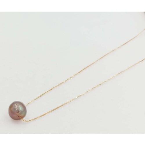 925 silver pendant necklace ,nice keshi baroque pearl pendant . 100% nature freshwater pearl ,8-10 mm