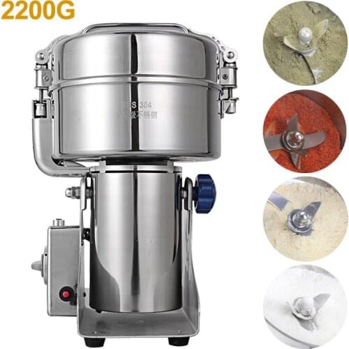 Food Grinder Spice Herb Salt Rice Coffee Bean Cocoa Corn Pepper Soybean Leaf Mill Powder Medicine Grinding Machine 220v/110v 1pc