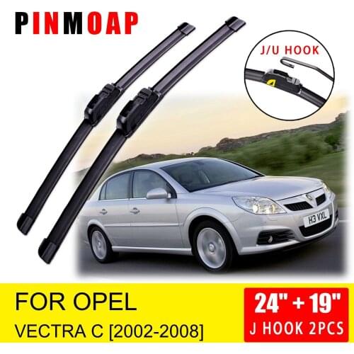 For Vauxhall Opel Vectra C 2002 2003 2004 2005 2006 2007 2008 Front Wiper Blades Brushes Cutter U J Hook