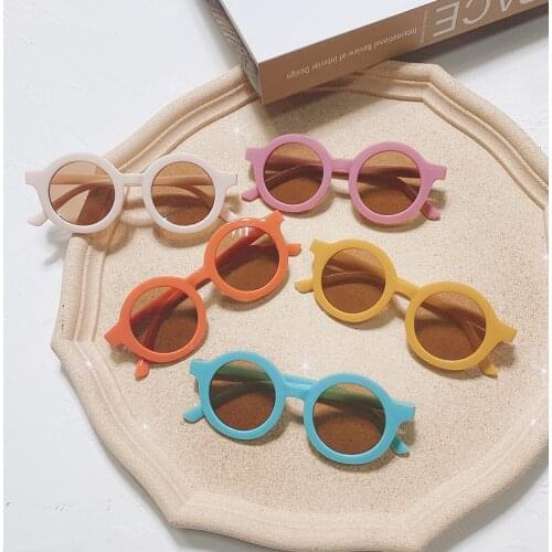 Candy Kids Sunglasses Small Round Baby Eyeglasse Summer Baby Sun Glasses UV400 Glirs Shades Cute 2021 Boys Eeywear Gafas De Sol