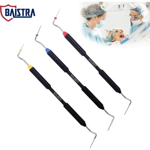 Dental Endo Buchanan Hand Pluggers #0 #1 #2 Fill Obturation Tapered Nickel-Titanium and Stainless Steel End