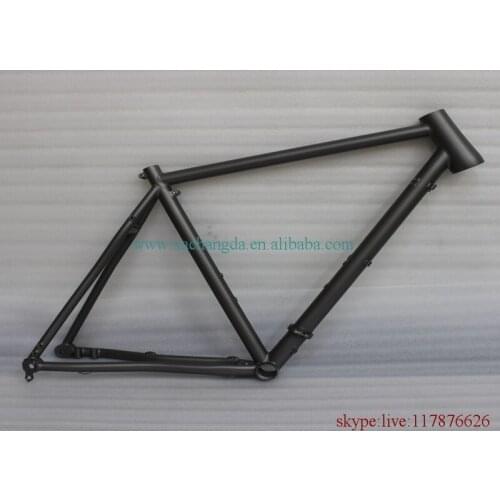 Titanium CYC cyclocross bicycle frame with taper head tube and thru axle dropouts BSA thread BB shell open system