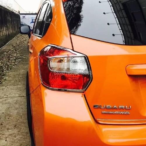 For Subaru XV 2012 2013 2014 2015 2017 ABS Chrome Back Tail Light Cover Rear Lamp Frame Trims Car-Styling Decoration Accessories
