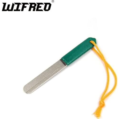 Wifreo 1PCS Double Faces Diamond Fishing Fly Hone Hook Sharpener Mini Size Tool 120/240 Grit