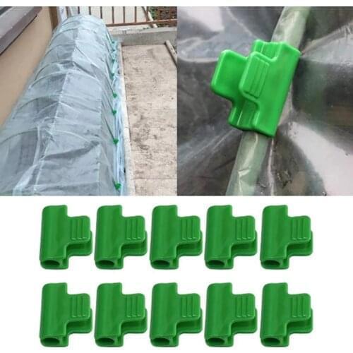 10pcs Greenhouse Snap Clamps Plastic Film Buckle Clip Greenhouse Shading Netting Tunnel Hoop Clips Garden Supplies For 11mm 16mm