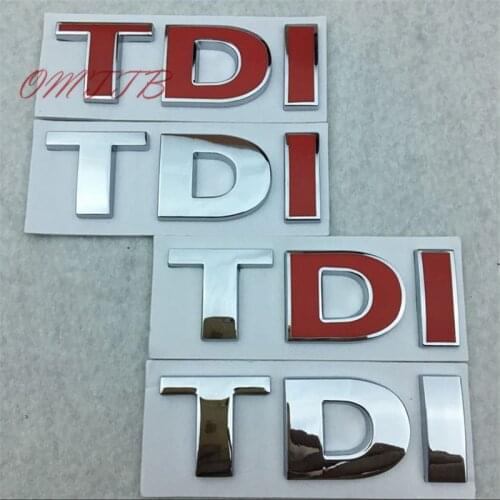 Car styling TDI Badge Emblem Decal car Sticker for VW Golf JETTA PASSAT MK4 MK5 MK6 skoda seat car accessories car-styling
