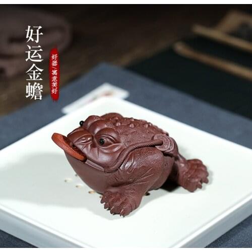 Chang tao 】 yixing recommended tea pets play furnishing articles purple clay mud luck zhu spittor single price