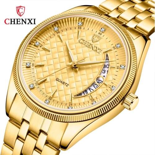 CHENXI Couple Watches New Business Mens and Womens High-definition Luminous Luxury Fashion Waterproof Quartz Watch WA161