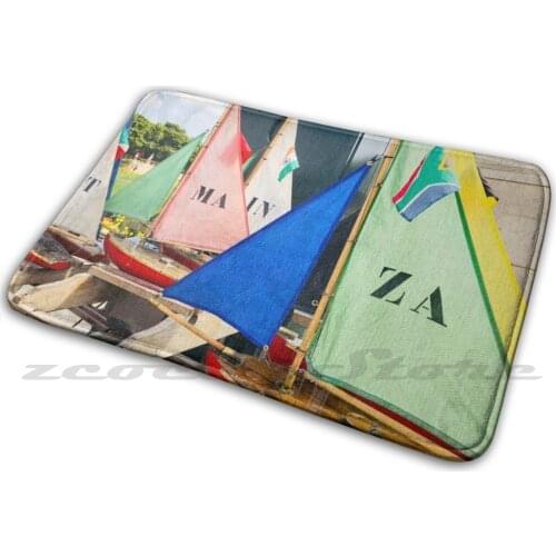 Photograph Of Sail Boats In Paris , France At The Jardin Du Luxembourg. Soft Mat Doorway Non-Slip Water Uptake Carpet Africa