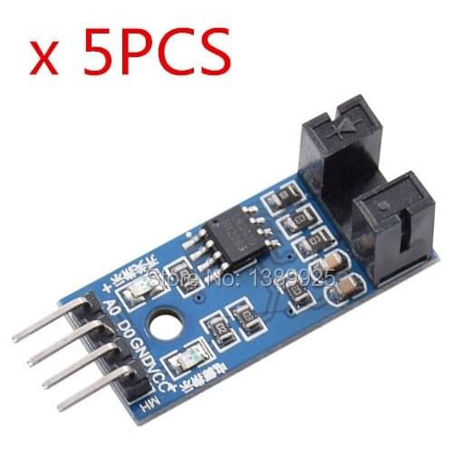 5pcs/lot IR Infrared Slotted Optical Speed Measuring Sensor Optocoupler Module For Motor Test For Arduino PIC AVR