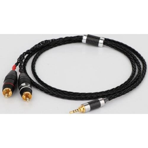 HiFi Cable with 2.5mm TRRS Balanced Male to 2 RCA Male for Astell&Kern AK100II, AK120II, AK240, AK380, AK320, DP-X1A, FIIO X5III