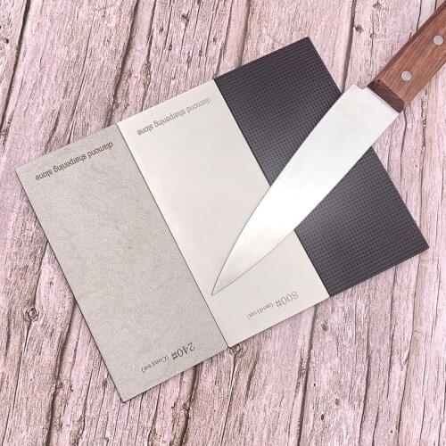 Sharpening stone kitchen knife sharpen Diamond sheet with EVA Material baseApex edge Fixed angle sharpener grinding knife
