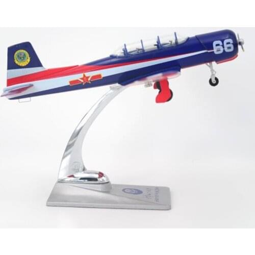 26CM 1:32 Scale Airplanes Junior trainer aircraft Model China CJ-6 Air Force Performance Plane Model Resin Diecast Collectible