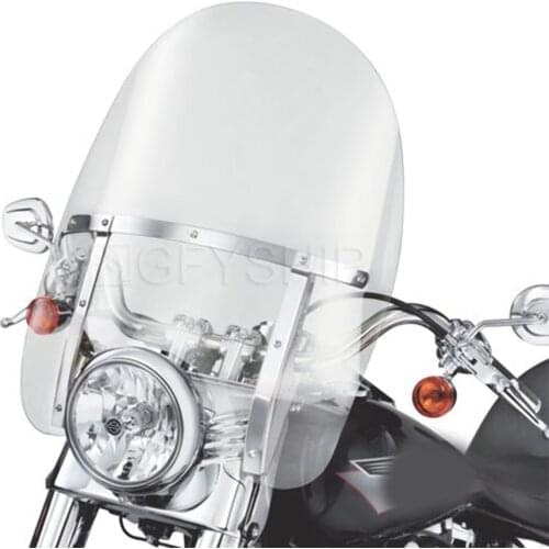 Motorcycle For Harley Fat Boy 2000 - 2017 Softail Slim 2012 - 2017 FLS FLSTF Windshield Clear Windscreen With Mounting Bracket