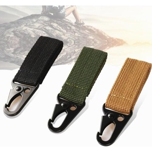 Outdoor Carabiner High Strength Nylon Webbing Key Hook MOLLE Hanging System Hanging Camping and Hiking Survival Accessories