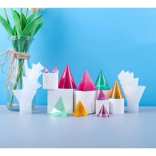 NOT AS LONG diy Crystal Epoxy Cone Triangle Cone Silicone Mold Cone Triangle Cone Handmade Jewelry Home Creative Decoration