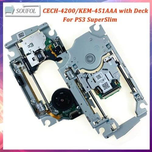 Replacement New KES-451AAA KES 451 KEM-451AAA KES-451A Laser Lens with Deck Mechanism for PS3 Super Slim Console CECH-4200 repai