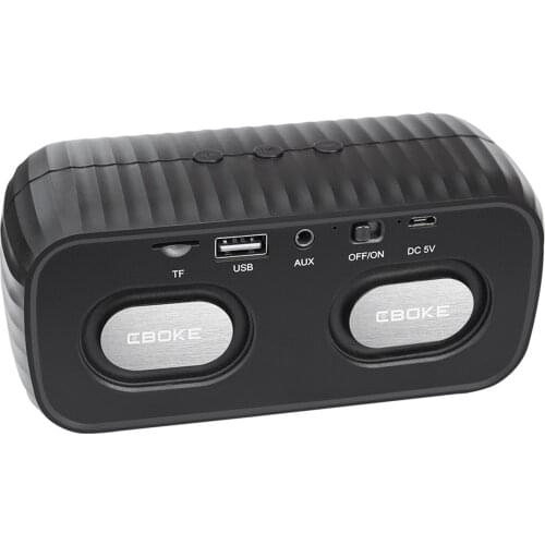 CBOKE BS-175 Portable Wireless BT Speaker & FM Radio Rechargeable Mini Desktop BT Speaker Support TF Card/ U Disk/ AUX Input