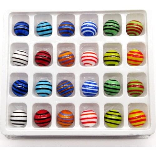 Simple Line Craft Ornaments Handmade Art Glass Marbles Balls 16mm Rarity Children Puzzle Game Toys Cute New Year Gifts For Kids