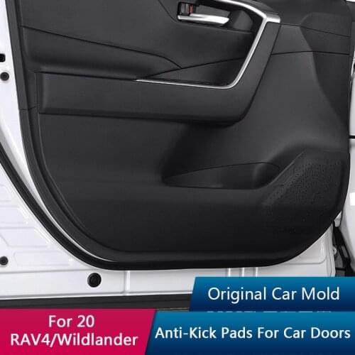 QHCP Car Door Anti Kick Pad Protection Sticker Leather Inner Door Side Edge For Toyota RAV4 Wildlander 2020 Interior Accessories