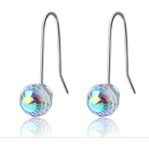 SALE 2021 New Earrings Crystal from Swarovskis Wholesale Simple and stylish personality magic ball earrings female