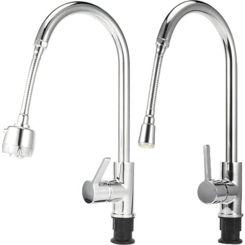 G1/2in Copper 360 Degree Rotation Cold Hot Mixing Faucet With Universal Rotating Sprayer Kitchen Sink Water Tap