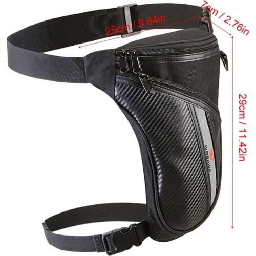 Thigh Drop Leg Bag for Men Waist Bags Waterproof Fanny Pack Motorcycle Multi-Pocket Zipper Hip Pouch for Small Items Storage