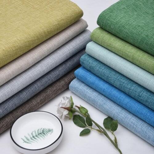 Linen Fabric Polyester Skin-friendly Thick Durable Environmental Protection DIY Sofa Curtain Pillow Handmade Canvas Sewing