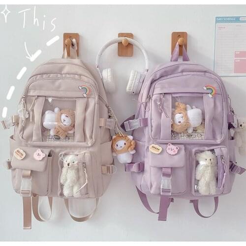 Large-capacity High School Student Backpack Ins Japanese Junior High School Student School Bag Female Mori Girl Backpack