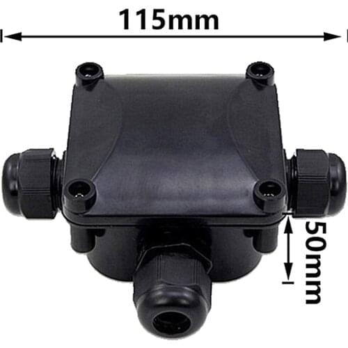 IP68 electrical cable waterproof connector t shape 2 3 Pin 3 Way Outdoor Waterproof ABS Plastic Gland Electrical Junction Box
