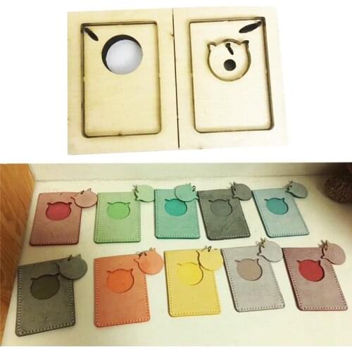 Japan Steel Blade 2pcs/set Wooden Die Cat Card Cover Leather Craft Punch Hand Tool Cut Knife Mould Sewing Accessories