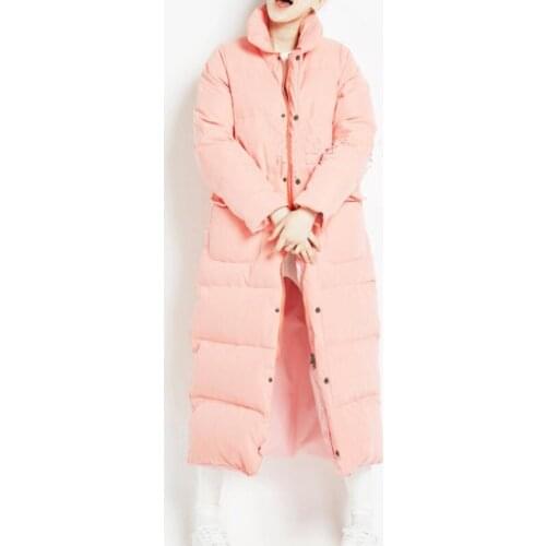 2017 Size S-10XL Women Winter Down Coat Long Simple Design Down Jacket Winter Duck Down Coat Plus Size