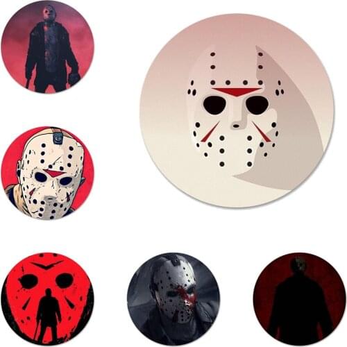Jason Voorhees Badge Brooch Pin Accessories For Clothes Backpack Decoration gift 58mm