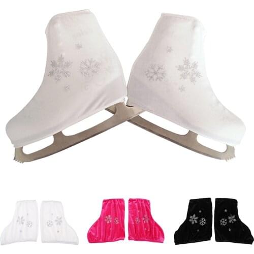 1 Pair Velvet Figure Ice Skate Boot Covers Protector Shoes Protector for Ice/Roller/Ice Hockey Sports
