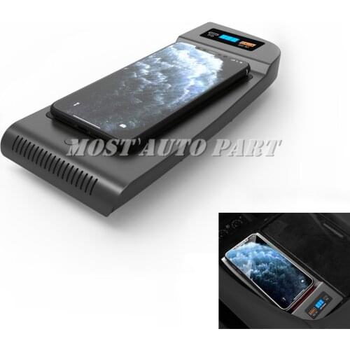 Interior Car Wireless Charger Phone Charger Center Console Trim For Toyota Alphard 2015-2020 1pcs