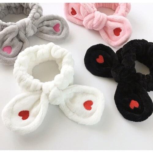 1Pcs Coral Fleece Hairbow Cross Headband For Wash Face Makeup Lady Cosmetic Hairband Elastic Soft Turban Hair Accessories