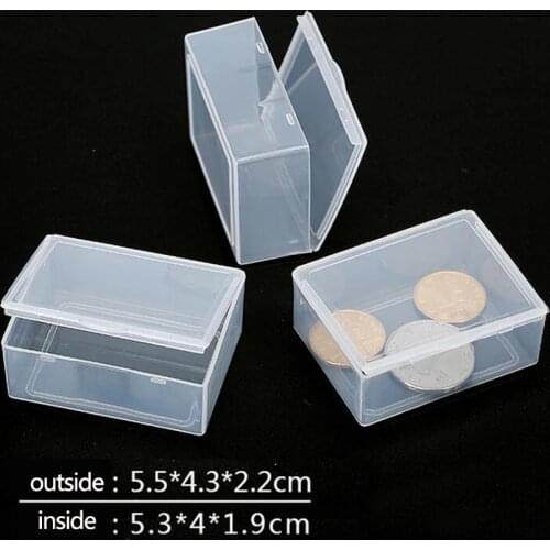 1pc portable Transparent Plastic Storage Box Clear Square Multipurpose Display Case Plastic Jewelry Storage Boxes HOT