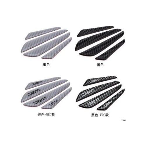 20sets Carbon Fiber Car Door Anti Collision Scratch Film Protective Sticker Exterior Car Decals Styling Trim Stickers