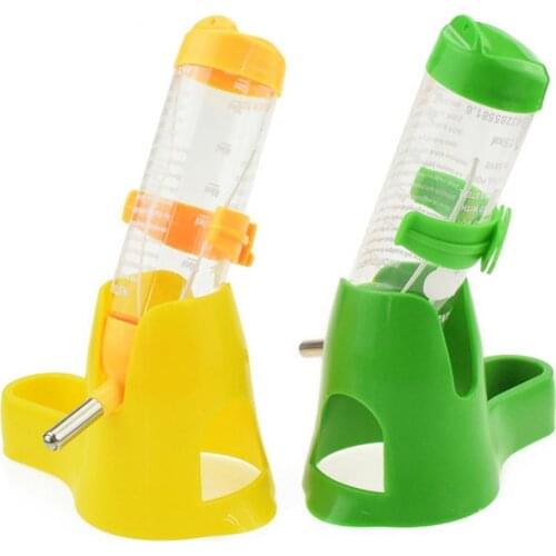 50%HOT80/125 ml 3-in-1 Pet Hamster Squirrel Water Bottle Bowl Base Hut Automatic Feeder Nest