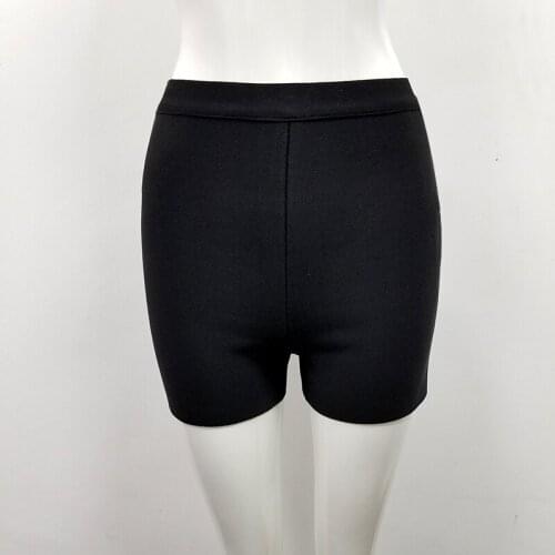 High Quality Women Pants Black Solid Rayon Simple Bandage Pants Hot Sale