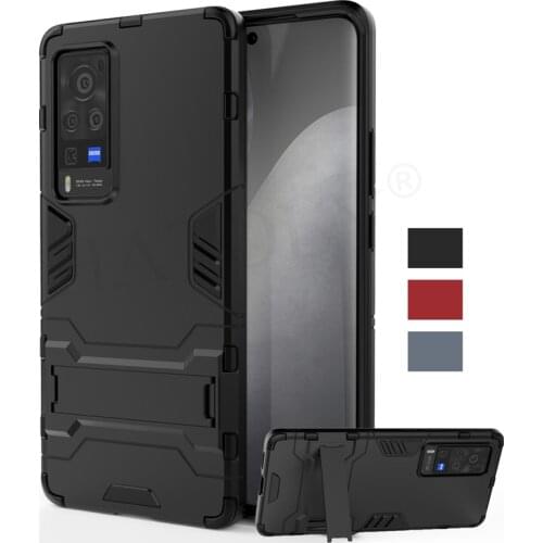 For Vivo X60 Pro Case Shockproof TPU Bumper Robot Holder Stand Armor Back Cover For Vivo X60 Pro 5G Phone Case For Vivo X60 Pro