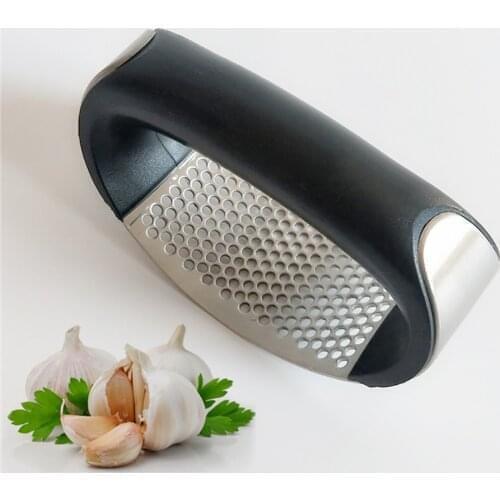 Garlic Presser Stainless Steel Garlic Grinding Slicer Manual Ginger Crusher Cutter Chopper Curve Kitchen Gadgets Tools 2