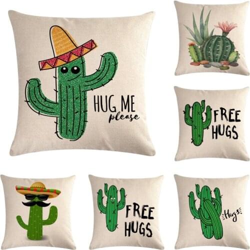 45*45cm decorative cushion covers Tropic Catcus Throw pillow case West Cowboy Catcus Cushion Case Sofa Car Home Decor