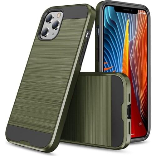 20pcs Dual Layer Deluxe Soft TPU Hard PC Cover For iPhone 12 Mini 11 Pro Max XS XR X 8 7 6 Plus SE Shockproof Hybrid Armor Case
